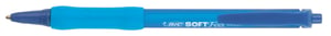 Balpen Bic soft feel clic Grip blauw medium blister à 15 stuks