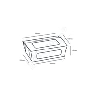 FSC® kraft/PLA coated lunchbox+venster 16x10x6cm