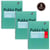 Collegeblok Pukka Jotta A4 ruit 5x5mm 4-gaats 200 pagina's 80gr groen
