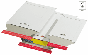 Colompac kartonnen enveloppen hersluitbaar 210x265 - 30mm . Kleur Wit. CP012.02