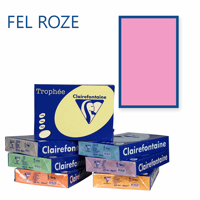 Clairefontaine Trophee kopieerpapier A4 210x297 80 g/m². Kleur: Fel roze. Artikelcode: 1997 (Doos à 5 Pak à 500 Vel)