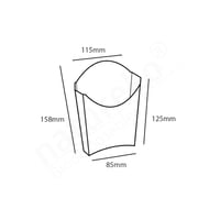 FSC® Kraft/PLA frites scoop cup 87x133x170mm
