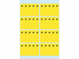 Etiket HERMA 3771 26x40mm diepvries geel 48stuks