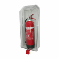 Brandblusserbox, transparant voor brandblussers van 3/4/6 kg h x b x d = 640x300x210 mm