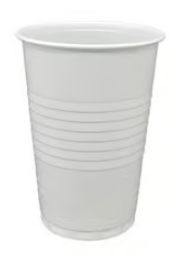 Plastic wegwerp koffie-automaatbeker.