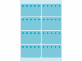 Etiket HERMA 3773 26x40mm diepvries blauw 48stuks