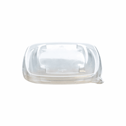 RPET deksel voor BOX-375ML/130X130X52MM-BRUIN en BOX-500ML/130X130X65MM-BRUIN, kleur bruin artikel afbeelding