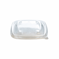 RPET deksel voor BOX-375ML/130X130X52MM-BRUIN en BOX-500ML/130X130X65MM-BRUIN, kleur bruin