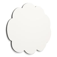 Design whiteboard, geëmailleerd THOUGHTS - wolkje