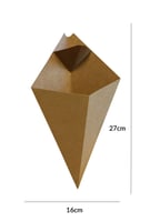 FSC® kraft puntzak met sausvakje 16x27cm