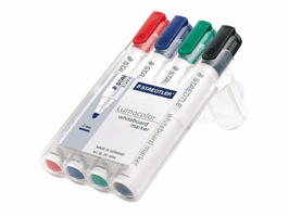 Viltstift Staedtler Lumocolor 351 whiteboard set à 4 stuks assorti