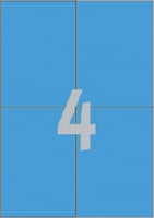 Etiket Avery Zweckform 3457 105x148mm A6 blauw 400stuks