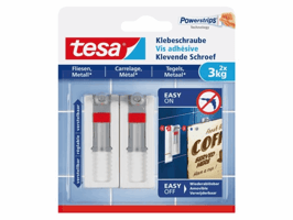 Klevende schroef tesa® tegels & metaal 3kg verstelbaar wit