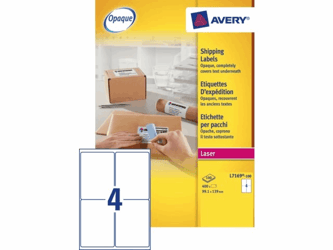 ETIKET AVERY L7169-100 99.1X139MM 400ST artikel afbeelding