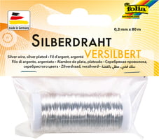 Zilverdraad Folia 0.3mmx80m verzilverd