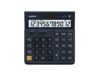 Casio DH-12ET Bureaurekenmachine, Groot, 12-cijferig, Marineblauw artikel afbeelding
