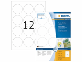 Etiket ILC 60mm rond afn wt/pk1200