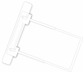 Zelfklevende buismechaniek, afmeting 15x15cm. Kleur wit. artikel afbeelding