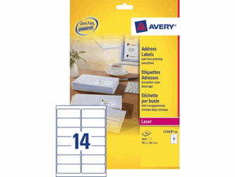 ETIKET AVERY L7163-40 99.1X38.1MM 560ST artikel afbeelding