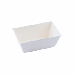 Suikerriet bakje 200ml/120x80x45mm, kleur wit artikel afbeelding