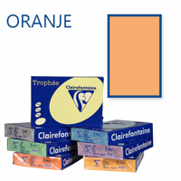 Clairefontaine Trophee kopieerpapier A3 420x297 160 g/m². Kleur: Oranje. Artikelcode: 1067 (Doos à 4 Pak à 250 Vel)
