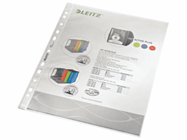 Showtas Leitz Premium standaard 11-gaats copy safe 0.085mm PP A4 transparant 100 stuks