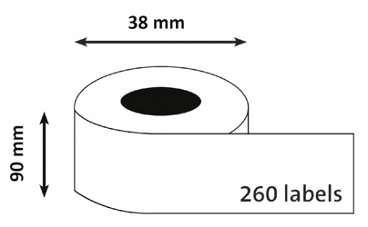 LABEL ETIKET QUANTORE DK-11208 38MMX90MM ADRES WIT artikel afbeelding