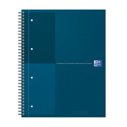 Spiraalblok Oxford International Notebook A4+ lijn petrol blauw