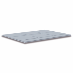 Deksel van polyethyleen voor uitwendige l x b = 1200x1000 mm grijs