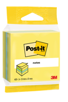 Memoblok 3M Post-it 2012L 51x51mm kubus ass kleur