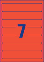 Rugetiket Avery Zweckform smal 38x192mm zelfklevend rood