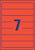 Rugetiket Avery Zweckform smal 38x192mm zelfklevend rood