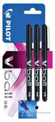 Rollerpen PILOT V-Ball grip V5 zwart 0.3mm  blister à 3 stuks artikel afbeelding