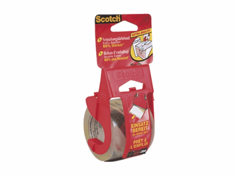Scotch® Verpakkingstape dispenser "Easy to Start" 50 mm x 20 m, kristalhelder (rol 20 meter)