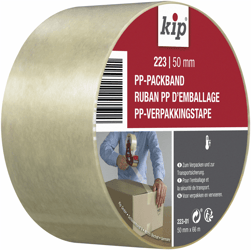 Kip 223 PP-Verpakkingstape - transperant, breedte 50 mm x lengte 66 m artikel afbeelding