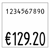 Prijstang etiketformaat b x h = 29x28 mm voor het drukken van twee regels