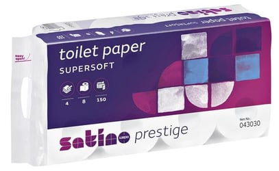 Toiletpapier Satino Prestige 4-laags 150vel wit 8rollen