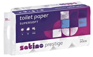 Toiletpapier Satino Prestige 4-laags 150vel wit 8rollen