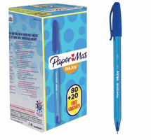 Balpen Paper Mate Inkjoy 100 medium blauw valuepack 80+20 gratis