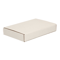 Brievenbusdoos A5 met zijklep, 255x160x26mm binnenmaat, wit. Pallet 6440 stuks