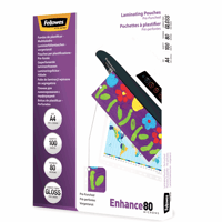 Fellowes Lamineerhoezen Geponst 228X303MM 80mic 100PK