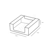 Kraft/PLA gebaksdoosje + venster 110x110x40mm