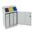 Afvalbak voor kringloopmateriaal, staal inhoud 3x30 l, b x h x d = 580x920x380 mm TRIPLEX, 3 binnenbakken