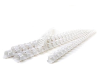 Bindrug 16 mm, 21 ringen, Wit (pak 100 stuks) artikel afbeelding