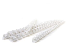 Bindrug 16 mm, 21 ringen, Wit (pak 100 stuks)