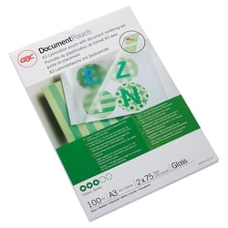 Lamineerhoes GBC glanzend foliedikte 75 µm, VE = 100 stuks voor formaat A3