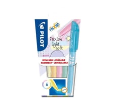 Markeerstift PILOT Frixion Soft set à 6 kleuren