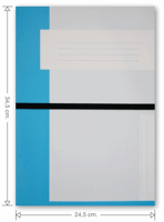 Trias dossiermap met elastiek - Folio. Buitenmap hoogte 34,5 cm , vulcapaciteit 6 cm, 400 grams karton, kleur lichtblauw.