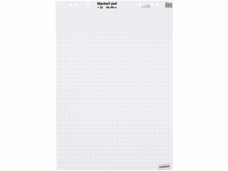 Staples Flipoverpapier 68 x 99 cm, 20 vel, met 6 gaten, houtvrij (pak 5 x 20 vel) artikel afbeelding