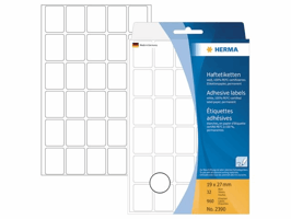 Etiket HERMA 2390 19x27mm wit 960 stuks